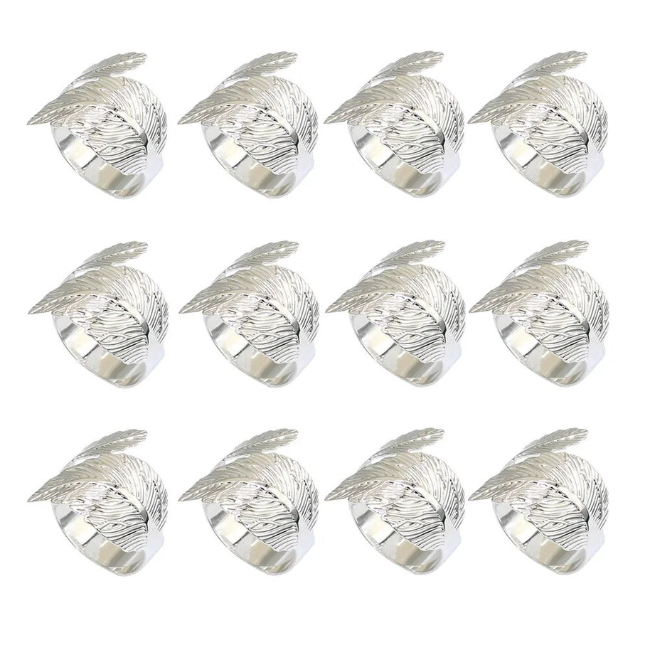 Anel de guardanapo - Folha 12Pcs - Minimalist House LTDA