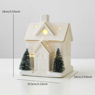 Casinhas Decorativas de Cerâmica com Luz LED - Natal