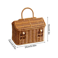 Cesto Decorativo Casinha Rattan SIntetico