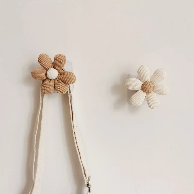 Gancho Madeira e Tecido - Flor - Minimalist House LTDA