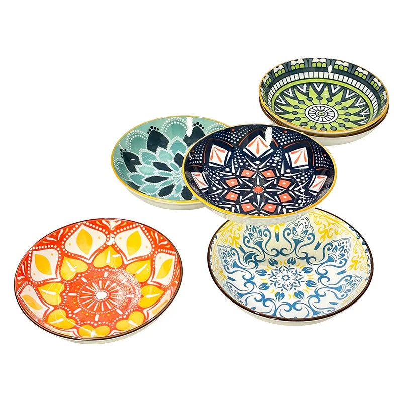 Conjunto de Pratos em Cerâmica — Estética Oriental