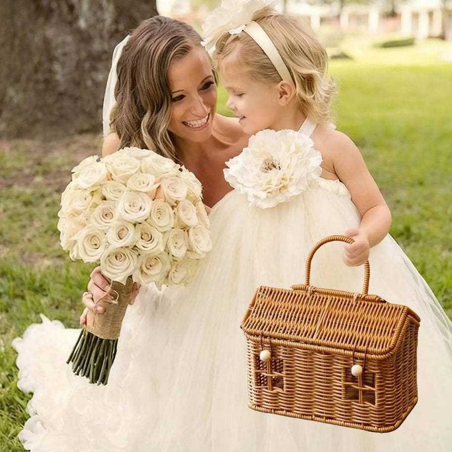 Cesto Decorativo Casinha Rattan SIntetico