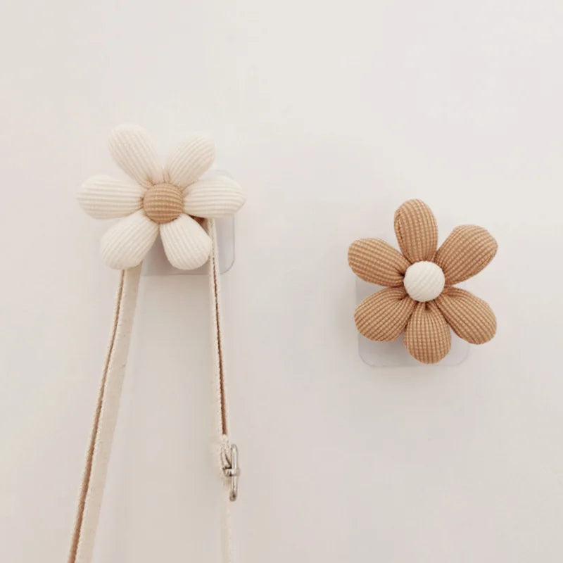 Gancho Madeira e Tecido - Flor - Minimalist House LTDA