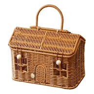 Cesto Decorativo Casinha Rattan SIntetico