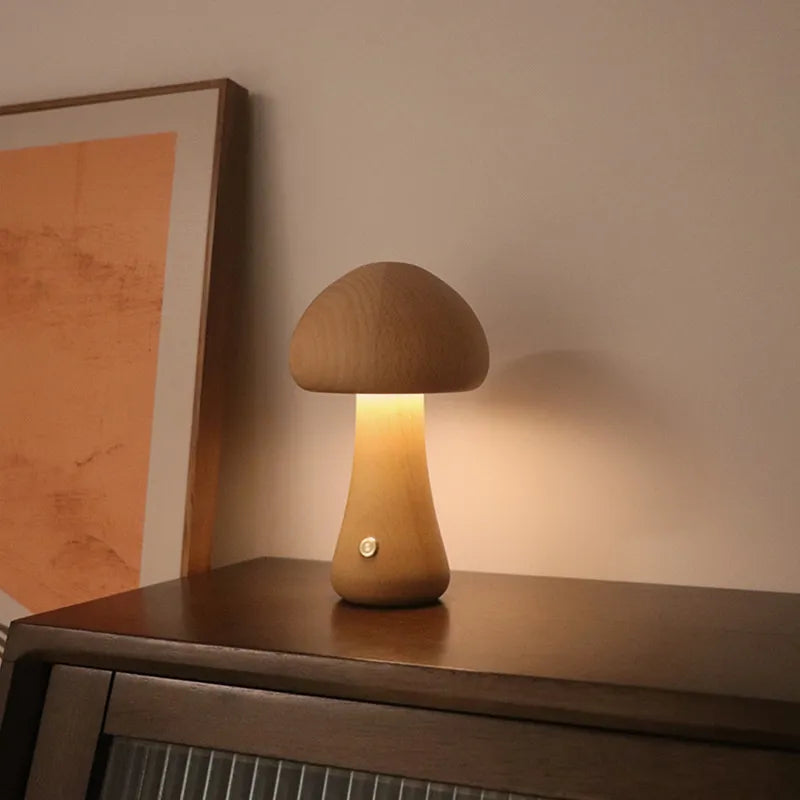 Luminaria Cogumelo Madeira - Minimalist House LTDA