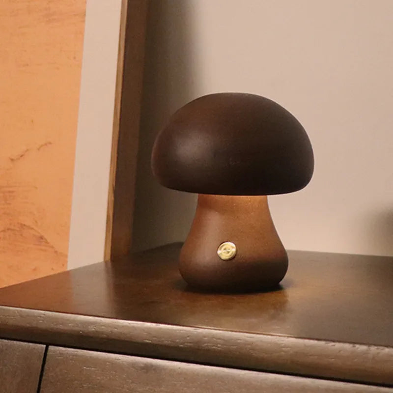 Luminaria Cogumelo Madeira - Minimalist House LTDA