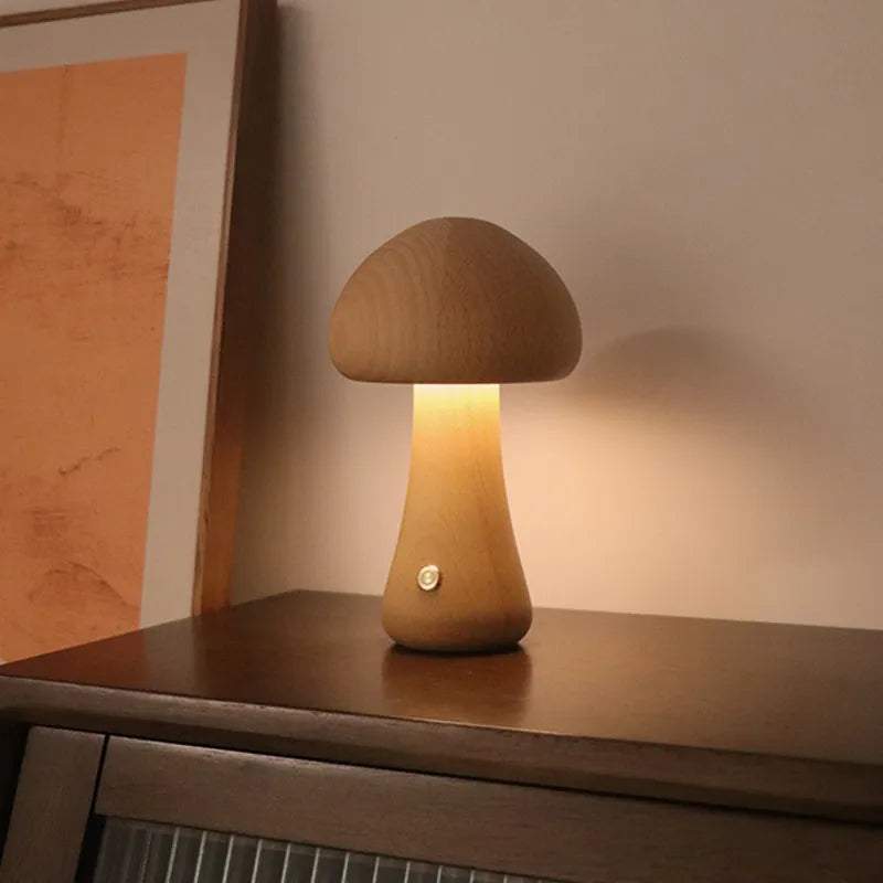 Luminaria Cogumelo Madeira - Minimalist House LTDA