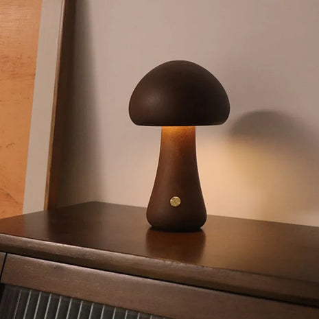 Luminaria Cogumelo Madeira - Minimalist House LTDA