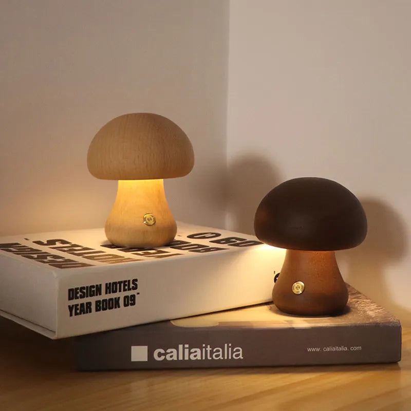 Luminaria Cogumelo Madeira - Minimalist House LTDA