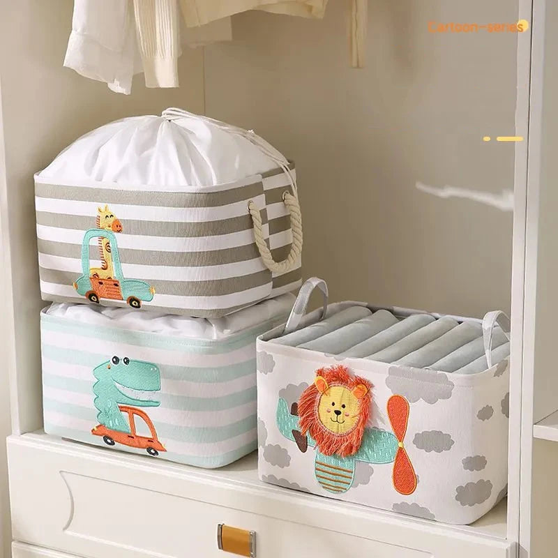 Cesto organizador de brinquedos - Animais - Minimalist House LTDA