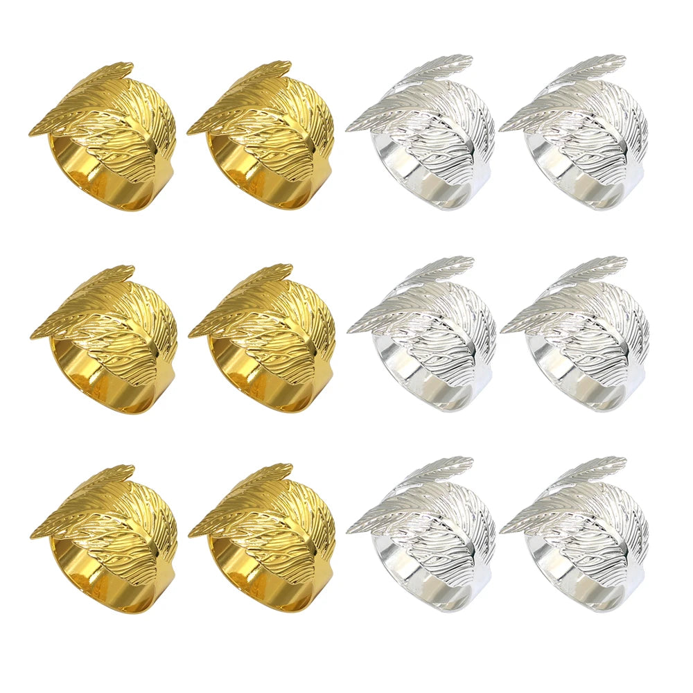 Anel de guardanapo - Folha 12Pcs - Minimalist House LTDA