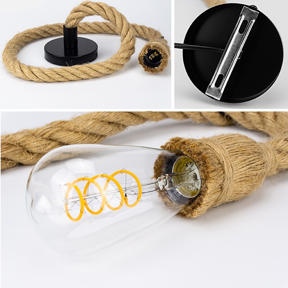 Pendente Retro Vintage Country - Cordas - Minimalist House LTDA
