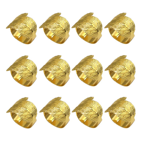 Anel de guardanapo - Folha 12Pcs - Minimalist House LTDA