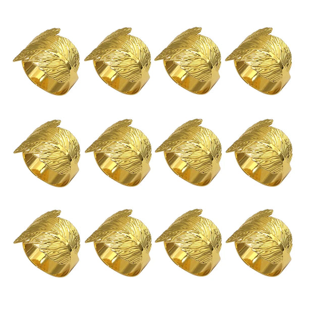Anel de guardanapo - Folha 12Pcs - Minimalist House LTDA