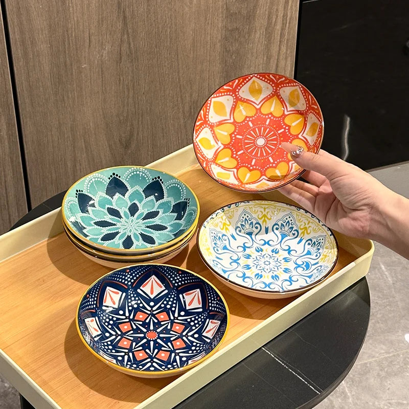 Conjunto de Pratos em Cerâmica — Estética Oriental