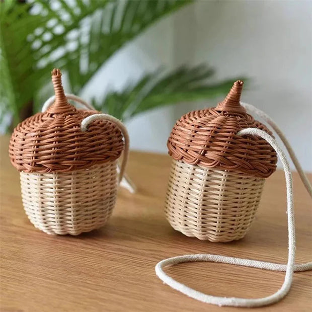 Bolsa wood infantil - Cesto Rattan - Minimalist House LTDA