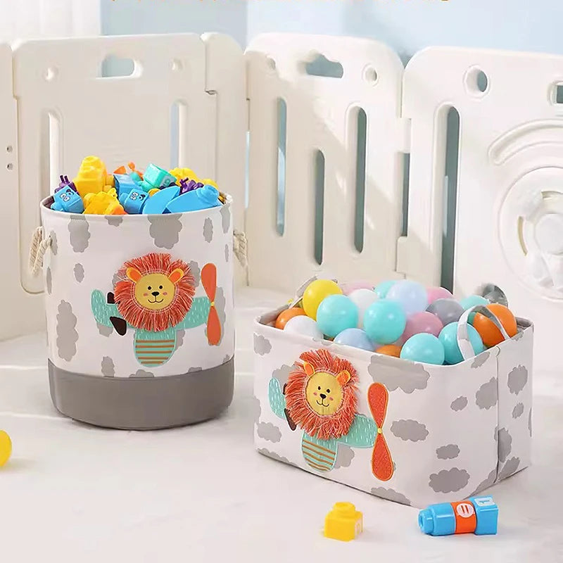 Cesto organizador de brinquedos - Animais - Minimalist House LTDA