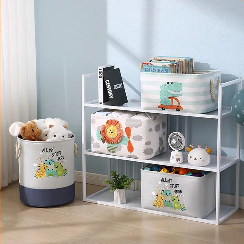 Cesto organizador de brinquedos - Animais - Minimalist House LTDA