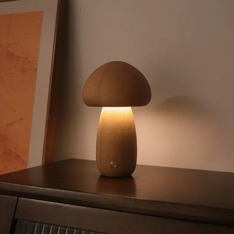 Luminaria Cogumelo Madeira - Minimalist House LTDA