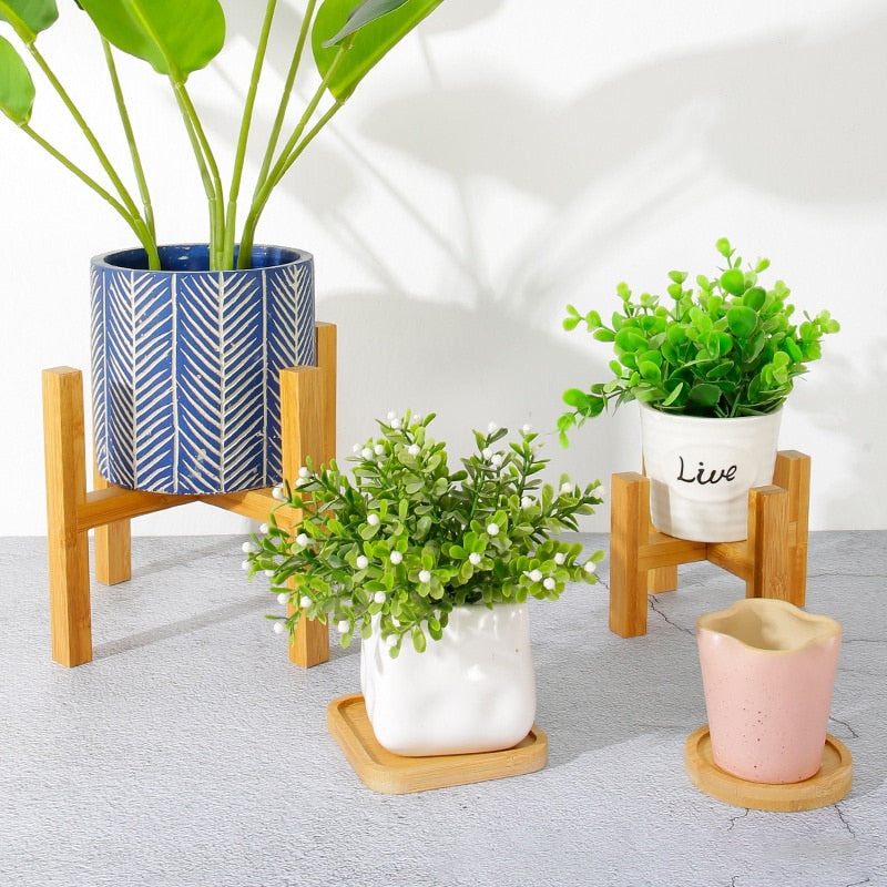Suporte para planta - Bambu Madeira - Minimalist House LTDA