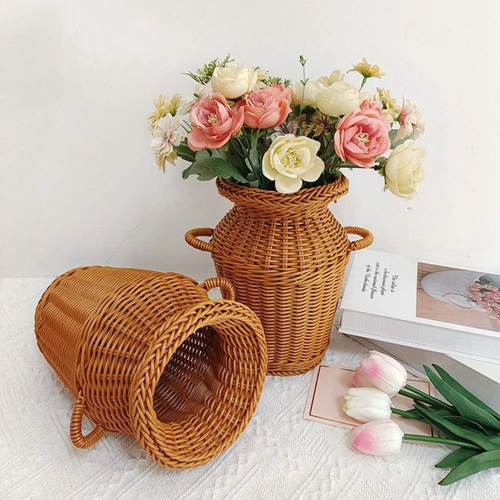 Vaso de Rattan - Ana Clara - Minimalist House LTDA