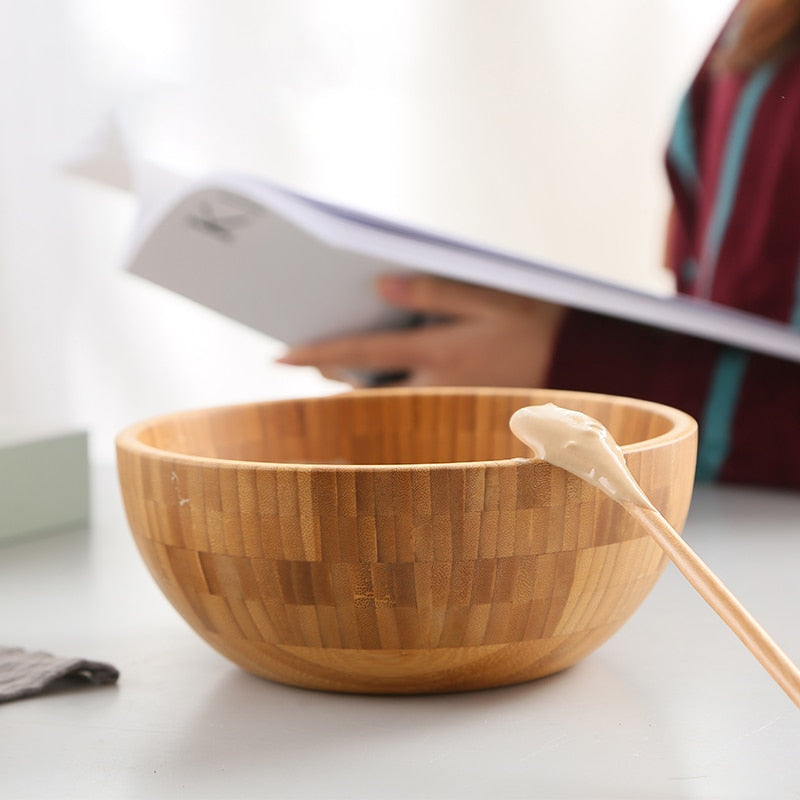 Saladeira bowl de bambu natural - Minimalist House LTDA