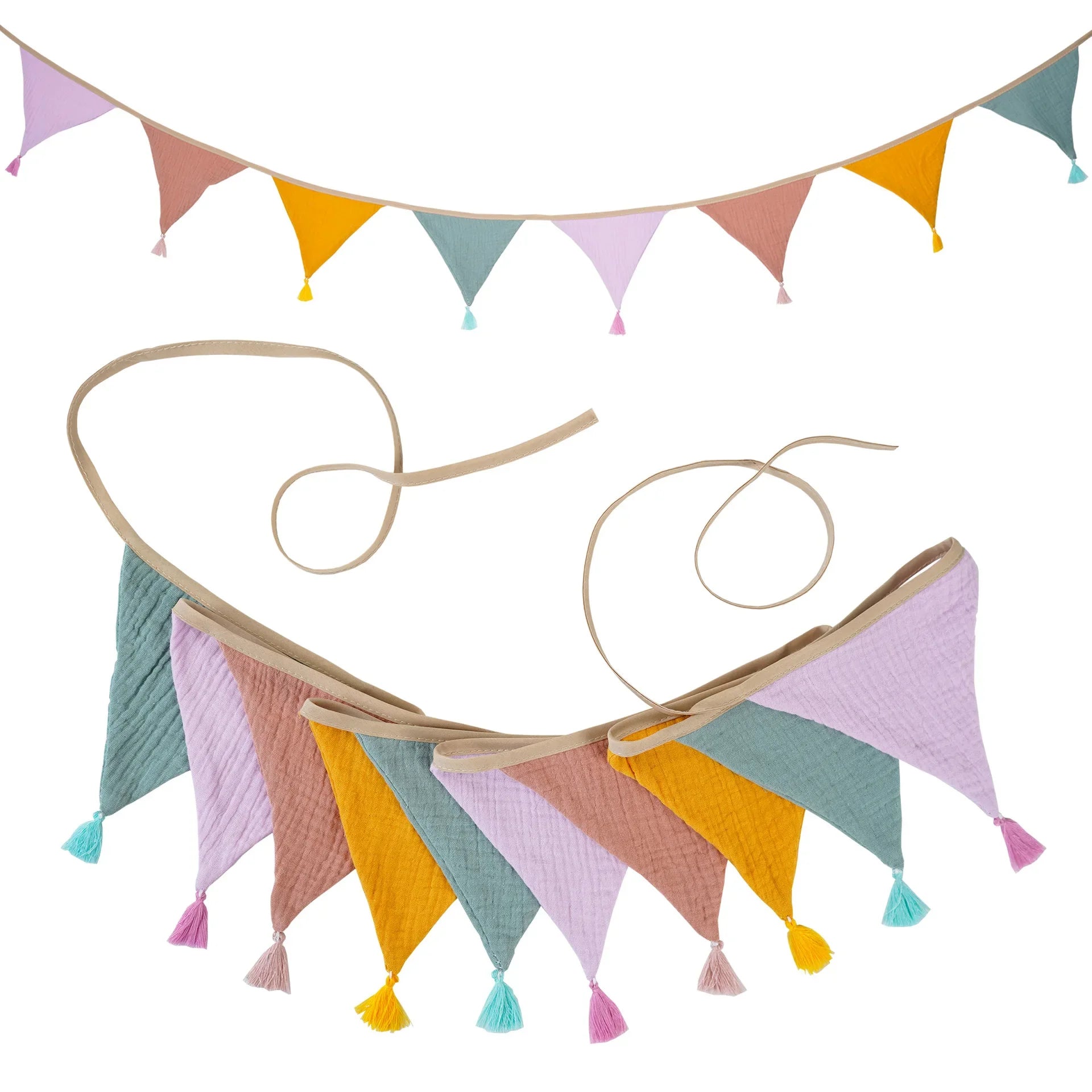 Bandeirola Decorativa Infantil em Tecido – 2,6 m
