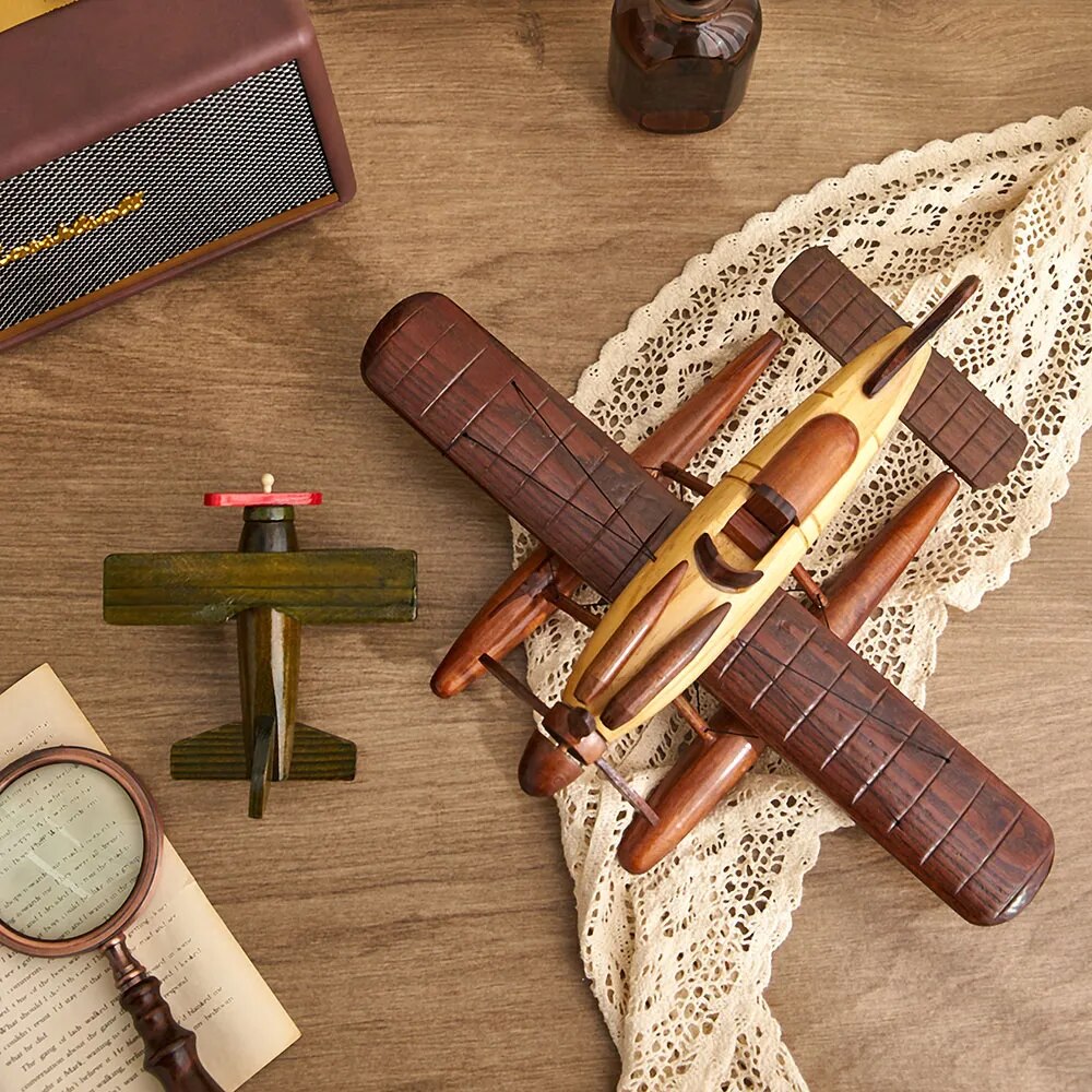 Avião Realista - Wooden Vintage - Minimalist House LTDA