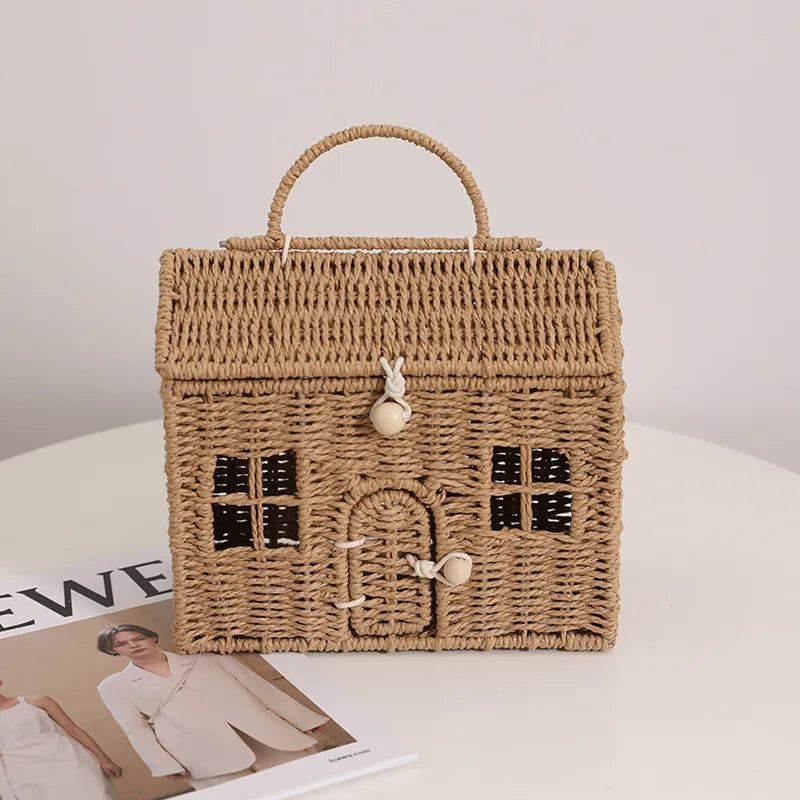 Cesto de rattan - Casinha Baby - Minimalist House LTDA