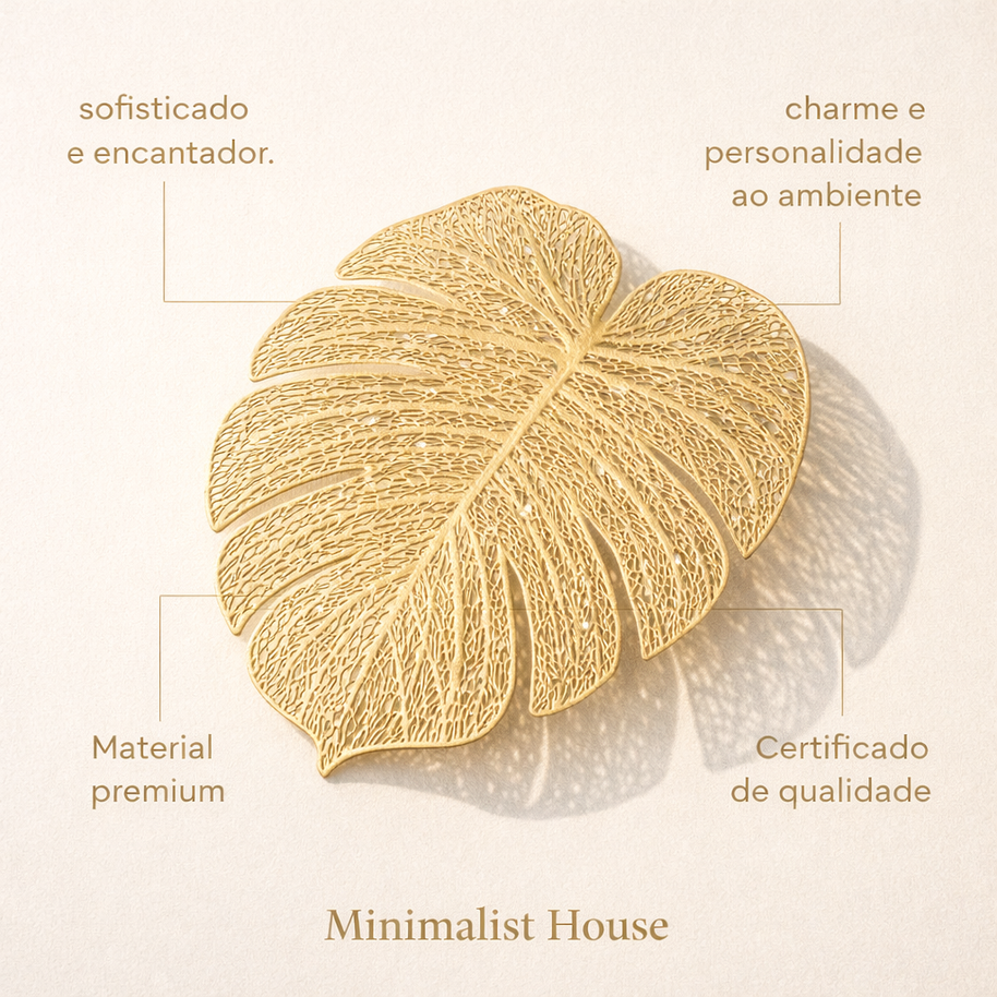 Folha Dourada Para Mesa Posta