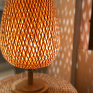 Bamboo Lamp - Abajur Tecelagem De Bambu Lâmpada Criativa - Minimalist House LTDA