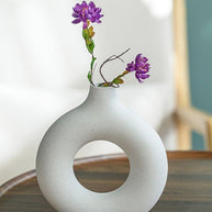 Vaso de cerâmica oco - Circle Nórdico - Minimalist House LTDA