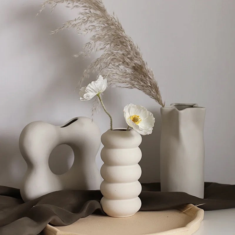Vaso de cerâmica - Flor - Minimalist House LTDA