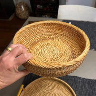 Cesto trançado Rattan Bread - Minimalist House LTDA