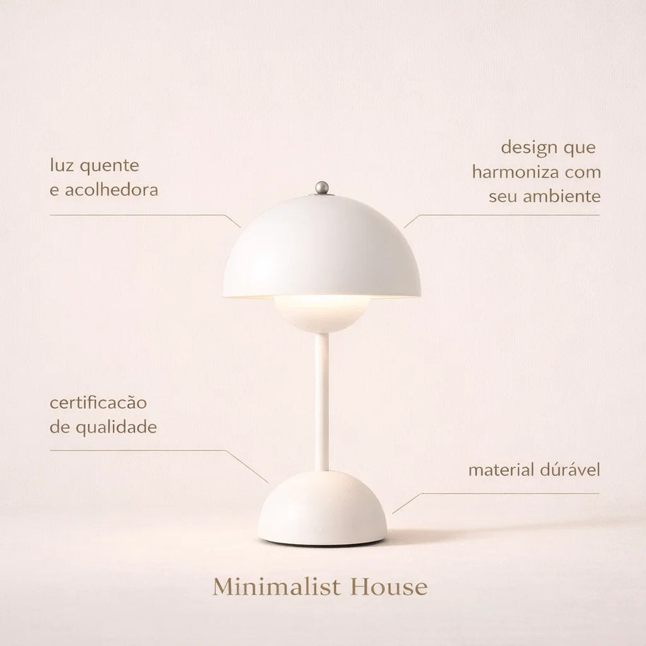 Cogumelo - Lâmpada minimalista Com Touch
