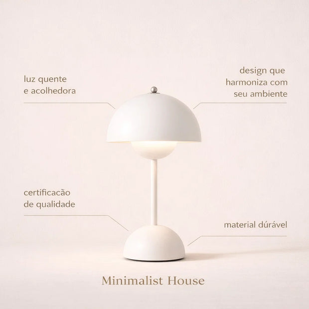 Cogumelo - Lâmpada minimalista Com Touch