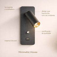 Arandela com USB - FUTURE