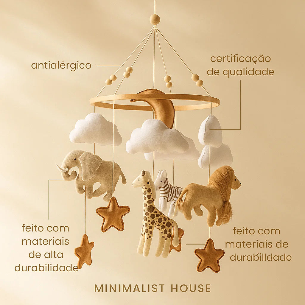 Móbile para berço - Animal Kingdom