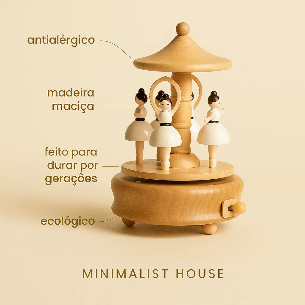 Caixinha de Música - Madeira Vintage