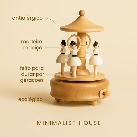 Caixinha de Música - Madeira Vintage