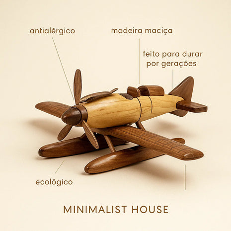 Avião Realista - Wooden Vintage