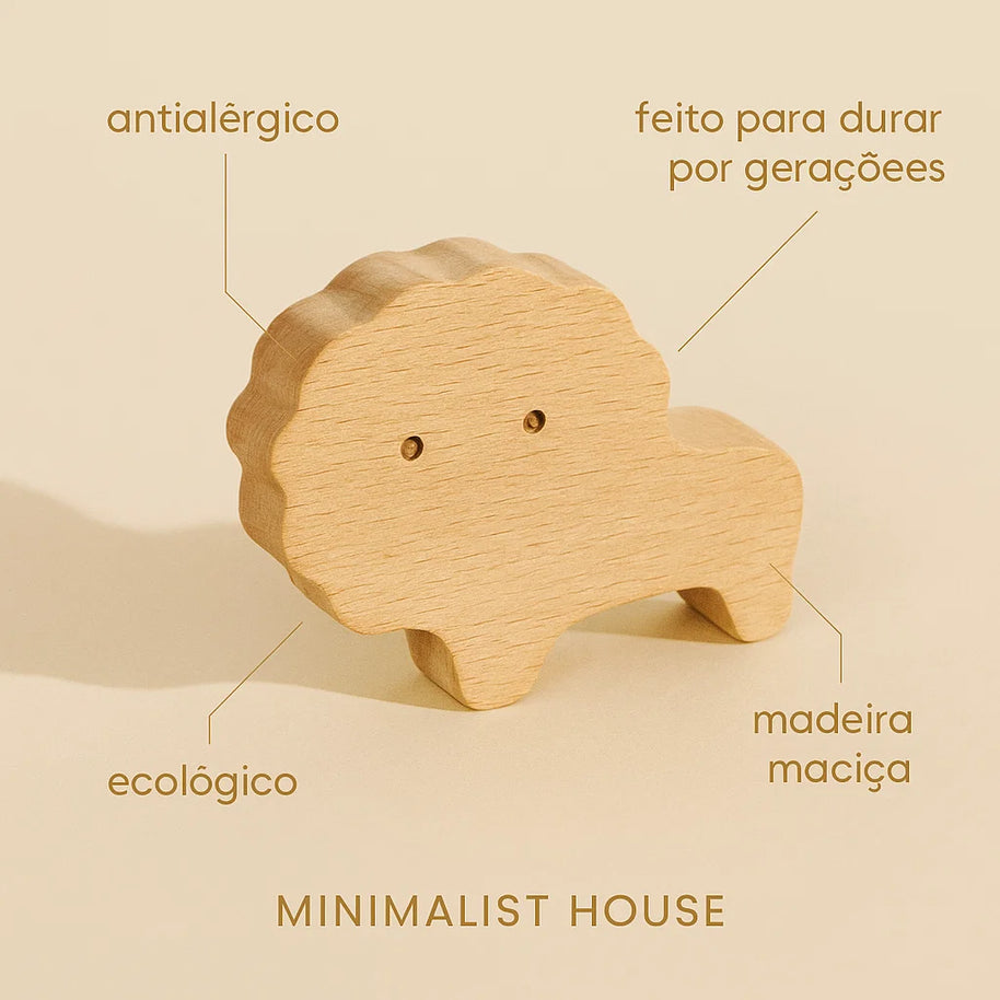 Puxador Gancho de madeira - ANIMAL