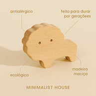 Puxador Gancho de madeira - ANIMAL