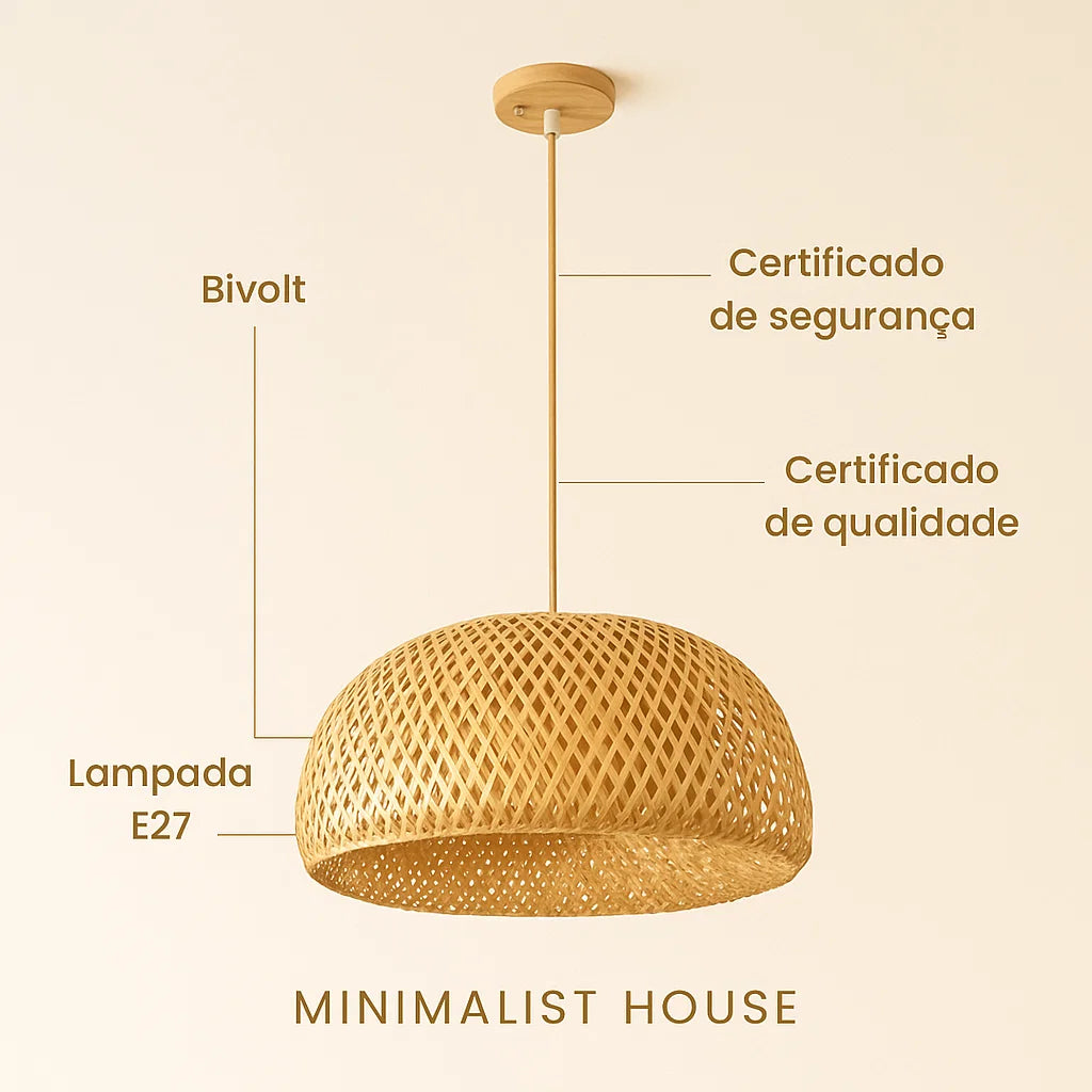 BALI - Pendente natural bambu (marrom)