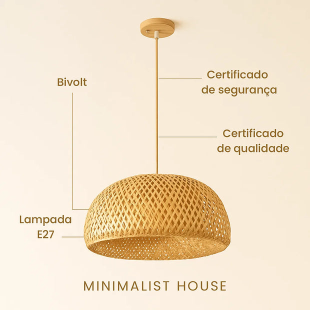 BALI - Pendente natural bambu (marrom)