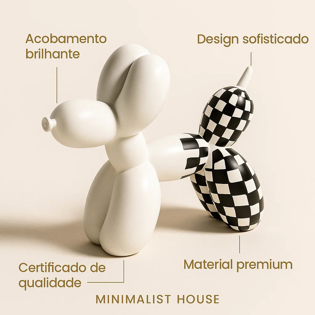 Ballon Dog - Black and White