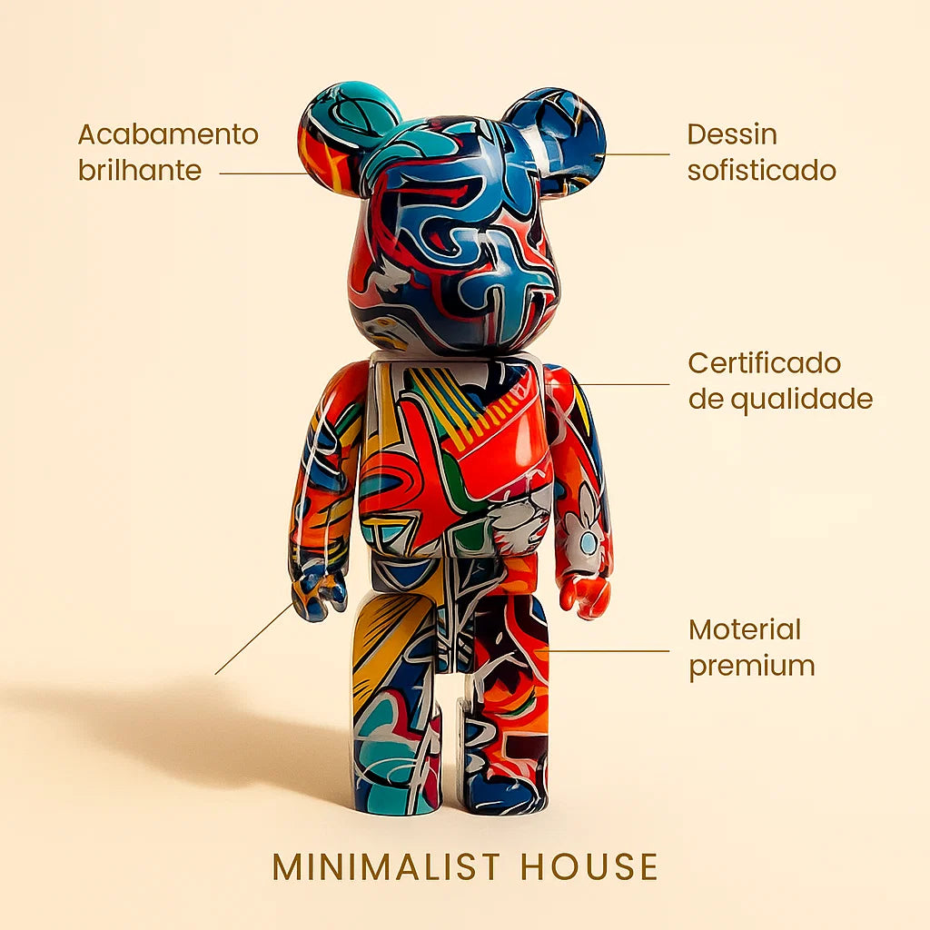 Urso Estatueta Graffiti BearBri