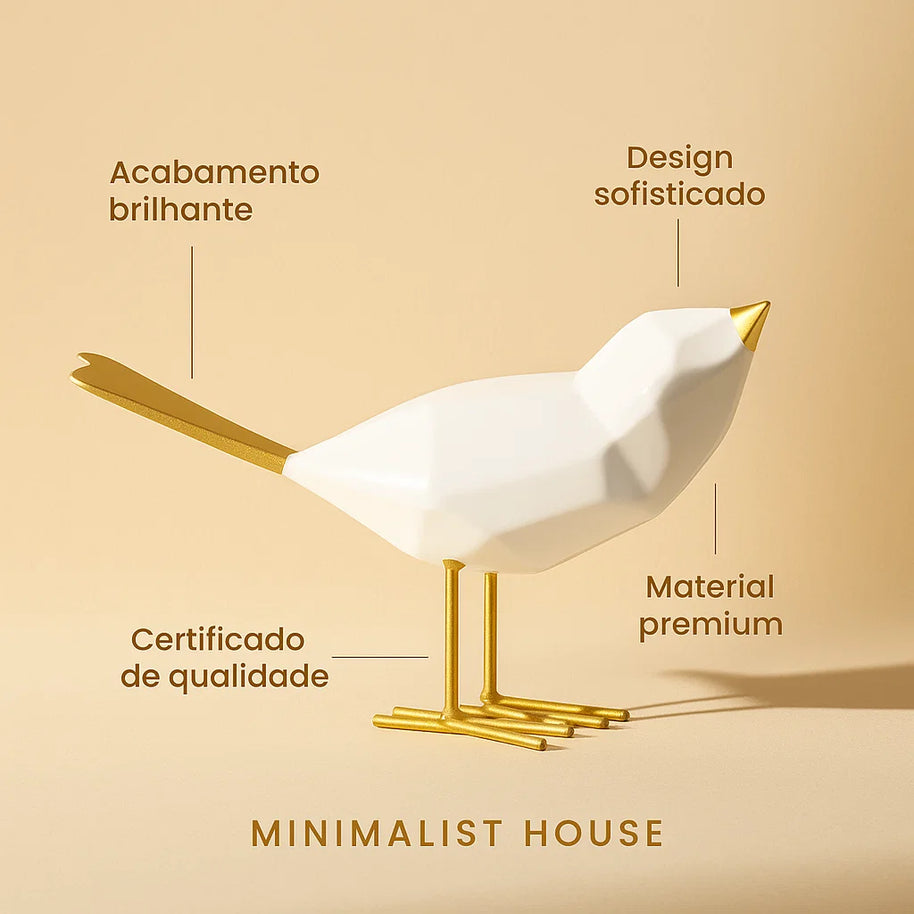 Estatueta decoração - Pássaro