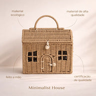Cesto de rattan - Casinha Baby