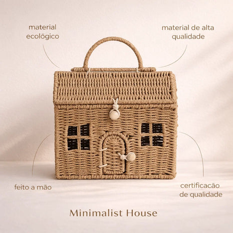 Cesto de rattan - Casinha Baby